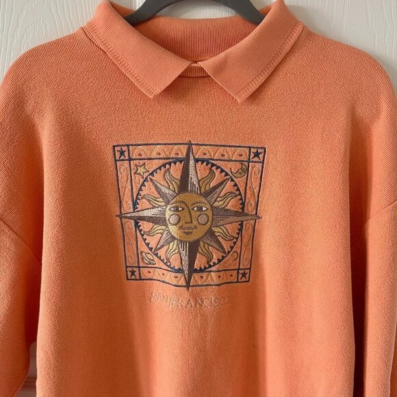 Vintage Tops - Vintage San Francisco Sweater Retro Sun Sweatshirt